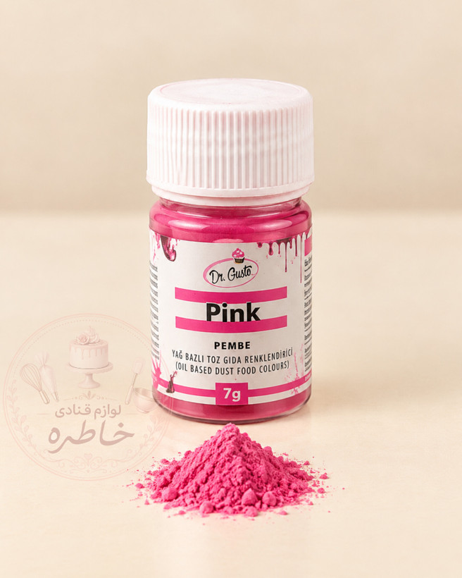 رنگ پودری صورتی محلول در روغن Dr.gusto