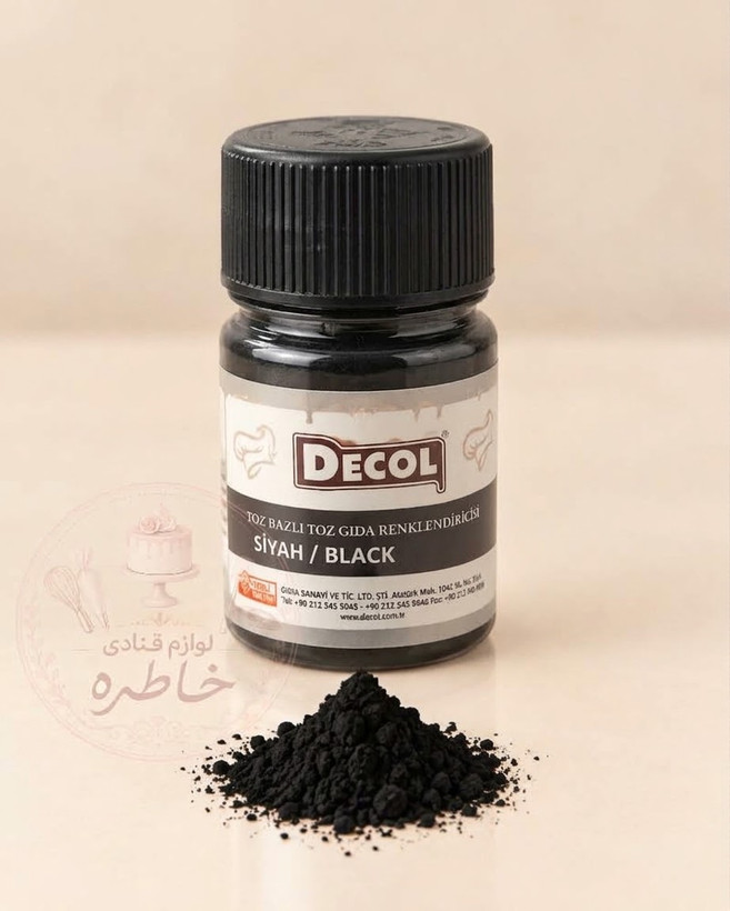 رنگ پودری مشکی محلول در روغن Decol