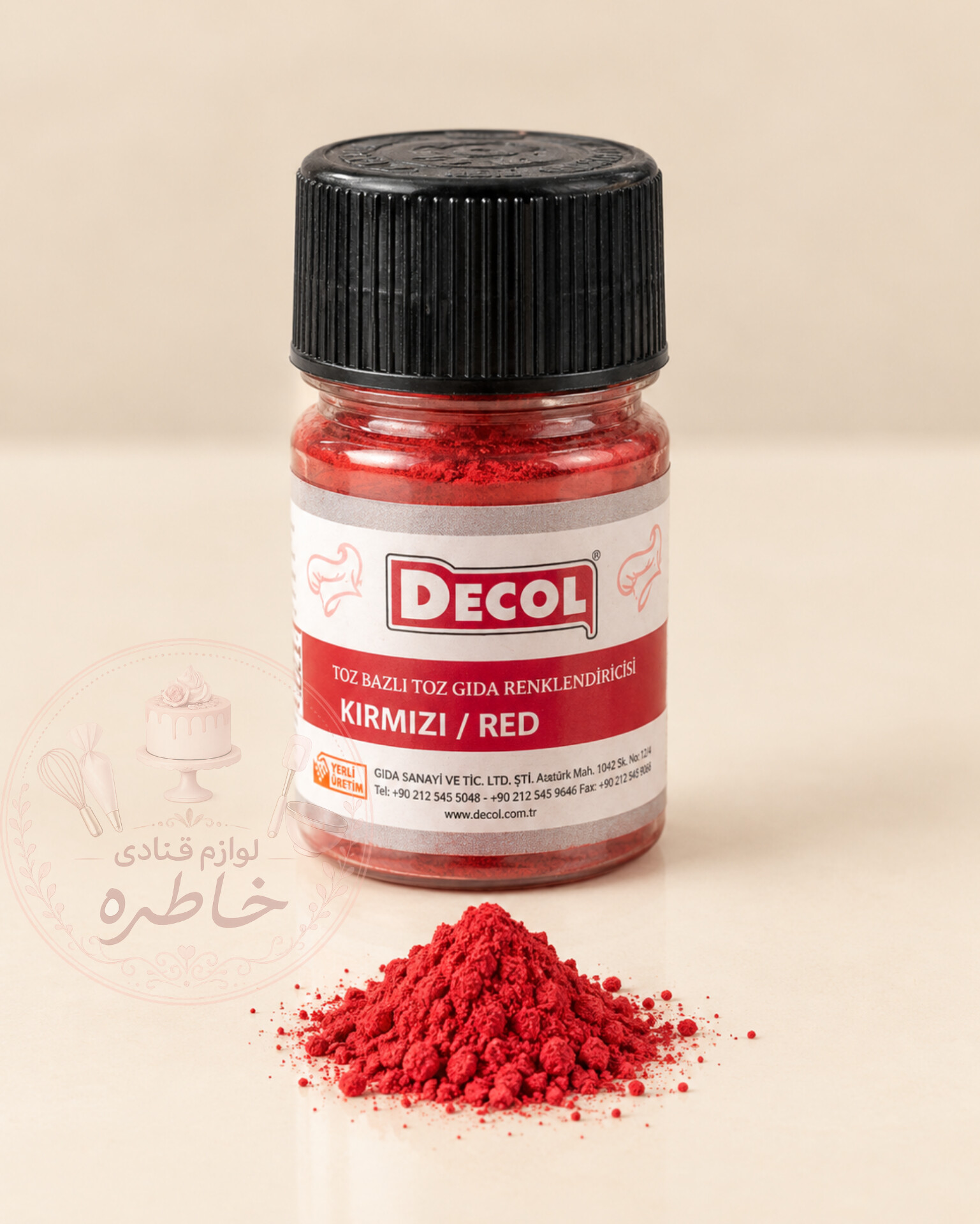 رنگ پودری قرمز محلول در روغن Decol