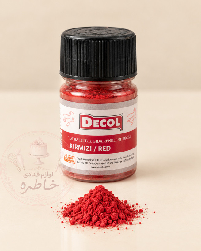 رنگ پودری قرمز محلول در روغن Decol